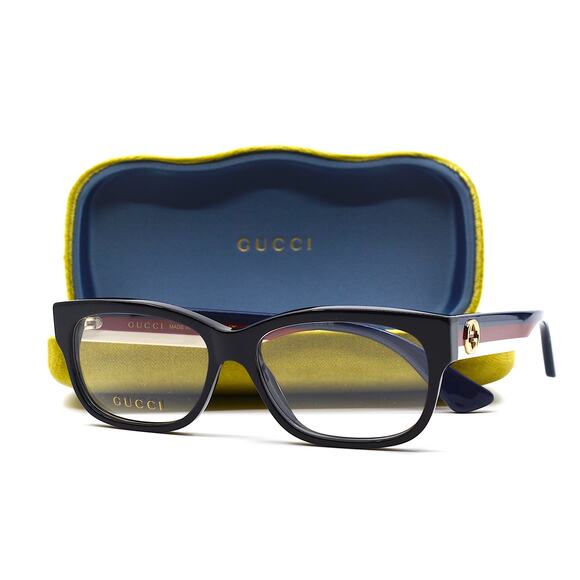 NEW GUCCI GG0278O 001 BLACK MULTICOLOR AUTHENTIC EYEGLASSES FRAME - Picture 9 of 15